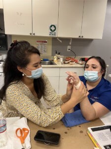 A trainee from CBD College engages in hands-on training in the field of occupational therapy, gaining practical experience and skills essential for their future career. Under the guidance of experienced professionals, the trainee learns to assist individuals in overcoming challenges and improving their daily functioning and quality of life.
