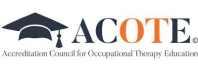 The logo of ACOTE, featuring the acronym 'ACOTE' and the full name 'Accreditation Council for Occupational Therapy Education', representing its role in accrediting occupational therapy education programs.