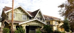 Exterior view of an elderly care home.