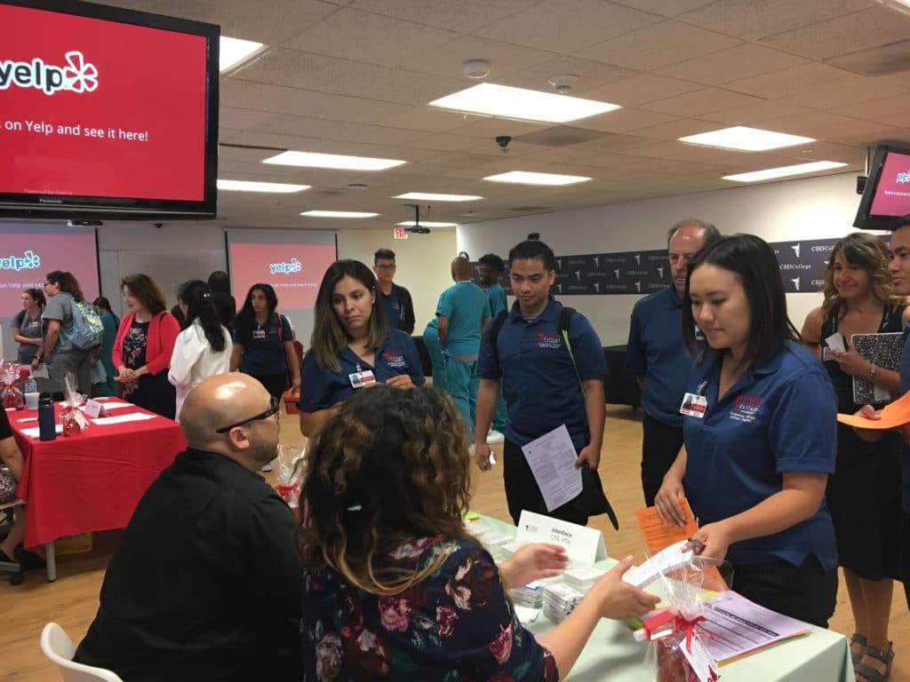 Group of CBD College students at an event.
