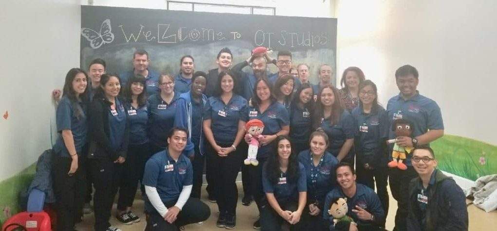Image of CBD College's OTA Program students participating in a community outreach event organized by the newly launched Student Occupational Therapy Association (SOTA), highlighting their dedication to the field.