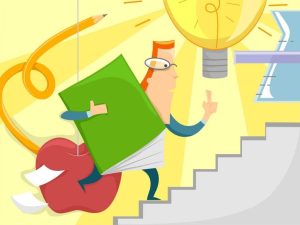 Informational graphic outlining continuing education options for working adults.