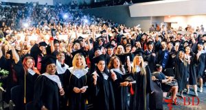 Group photo of July 2017 graduates celebrating their achievement.