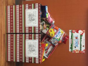 CBD College students collecting toys for charity during the annual toy drive.