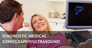 Diagnostic Sonographer performing an ultrasound examination.