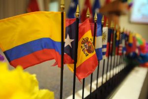 Image of Hispanic heritage flags, representing various Hispanic countries and cultures, in celebration of Hispanic Heritage Month.