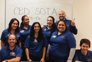Group of students participating in Occupational Therapy Tuesdays event organized by the Student Occupational Therapy Association at CBD College.