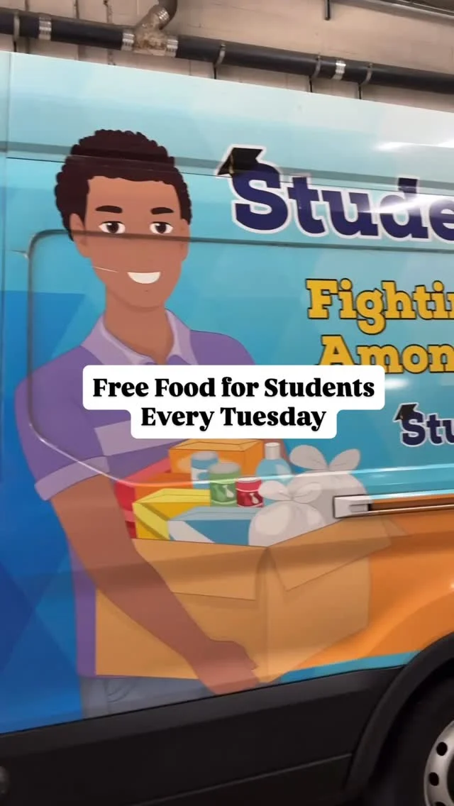 Our continued partnership with @slbcommunity has been crucial to fighting food insecurity on campus 🍎Every Tuesday, CBD scholars have access to goods (now including children’s clothing and more), and we only hope to increase this impact with the addition of a second fridge in the Student Lounge! Please comment/DM any questions you may have 🙏