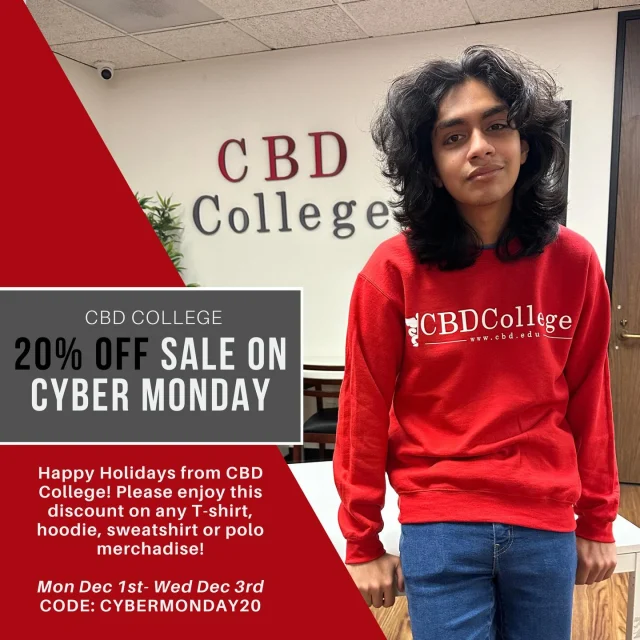 Holiday cheer is in full swingCelebrate with 20% off CBD College merch now through Wednesday using code “CYBERMONDAY20”Link’s in our bio, you know what to do 🎄🛍️#cybermonday #merchsale